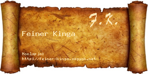 Feiner Kinga névjegykártya